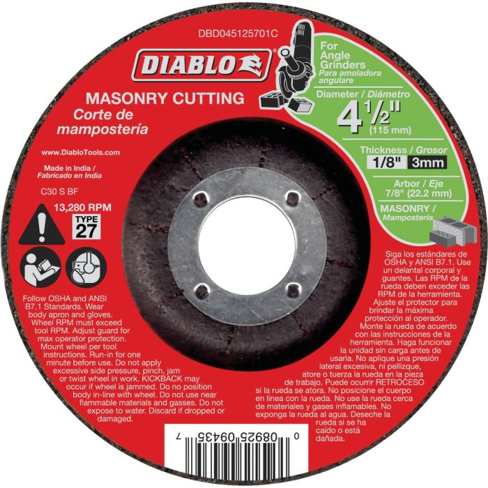 4-1/2" Masonry Cutoff 27