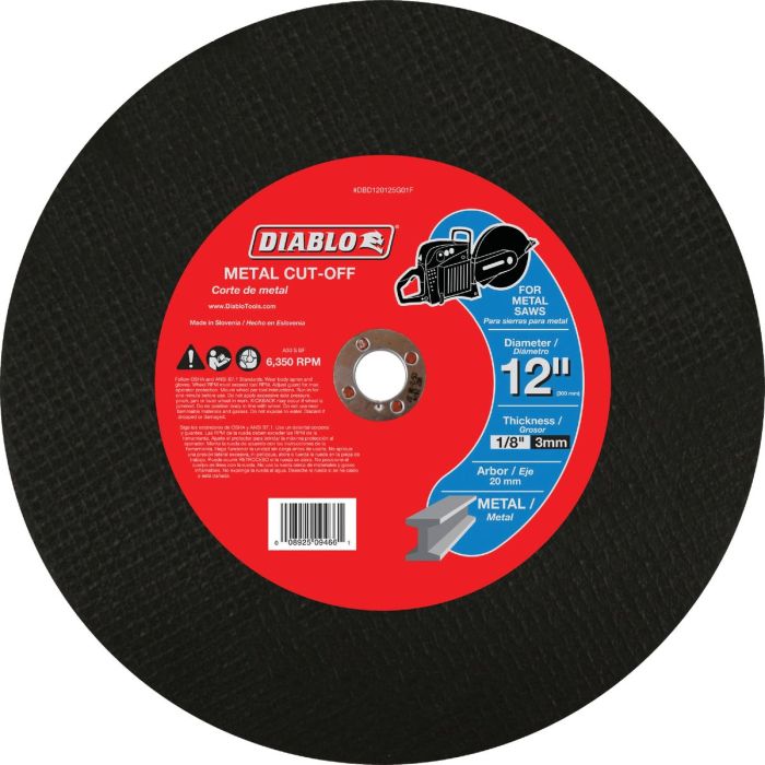 Diablo Type 1 12 In. x 1/8 In. x 20 mm Metal Cut-Off Wheel