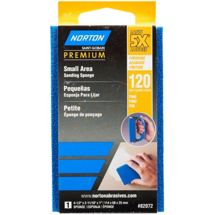 Small Norton 82072 ProSand 5X Sanding Sponge Small Area Medium