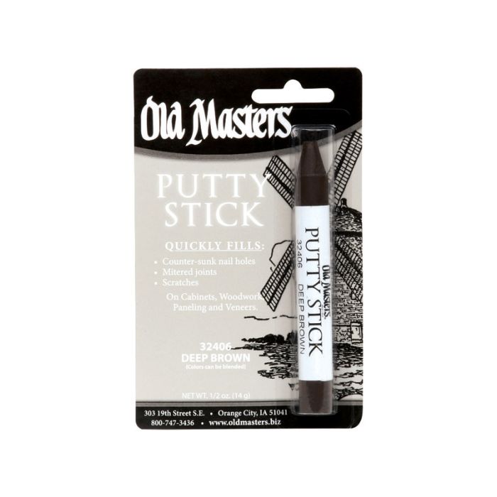 14 gm Old Masters 32406 Deep Brown Perfect Match Putty Stick