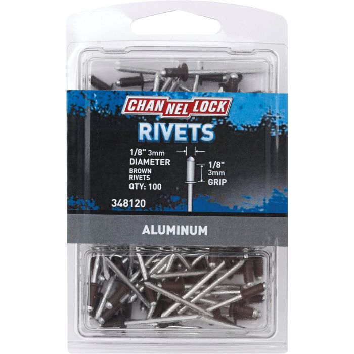 1/8x1/8 Brn Alum Rivet