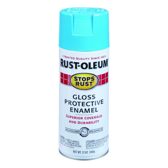 12 Oz Rust-Oleum 269292 Maui Blue Stops Rust Protective Enamel Spray Paint, Gloss