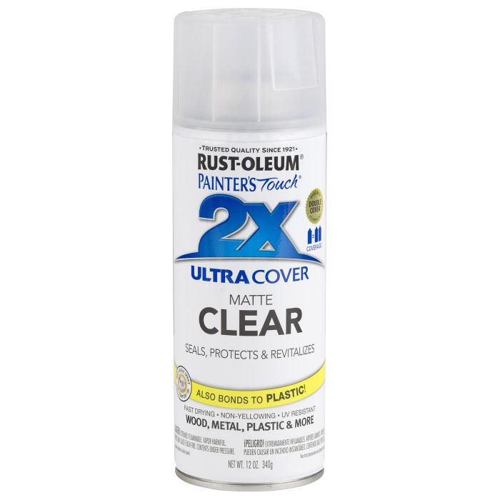 Rust-Oleum Painter's Touch 2X Ultra Cover Clear 12 Oz. Matte Finish Spray Paint, Clear