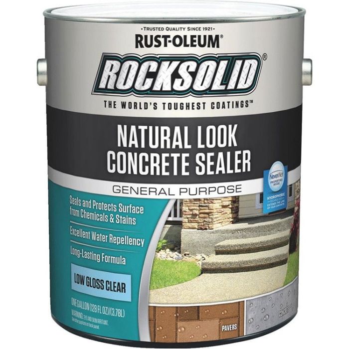 1 Gal Rust-Oleum 317928 Low Gloss Clear RockSolid Natural Look Concrete Sealer