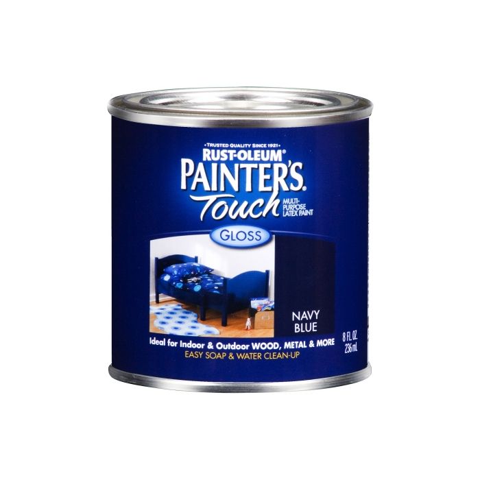 1/2 Pt Rust-Oleum 1922730 Navy Blue Painter's Touch 2X Ultra Cover Premium Latex Paint