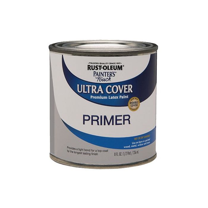 1/2 Pt Rust-Oleum 1980730 Gray Painter's Touch 2X Ultra Cover Premium Latex Paint Primer