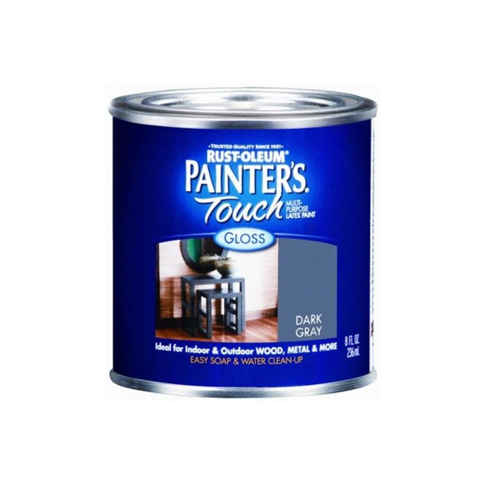 1/2 Pt Rust-Oleum 1986730 Dark Gray Painter's Touch 2X Ultra Cover Premium Latex Paint