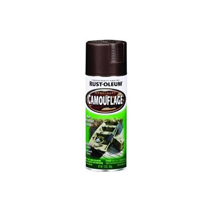 Rust-Oleum Camouflage 12 Oz. Flat Spray Paint, Earth Brown