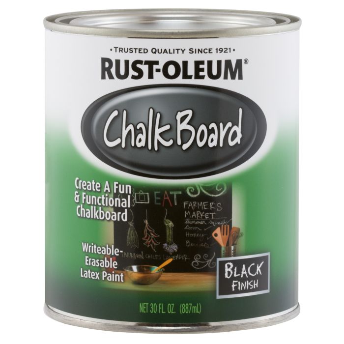 Rust-Oleum Black Quart Flat Chalk Board Paint