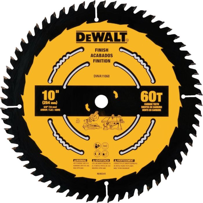 DEWALT 10 In. 60-Tooth 3X Long Life Circular Saw Blade