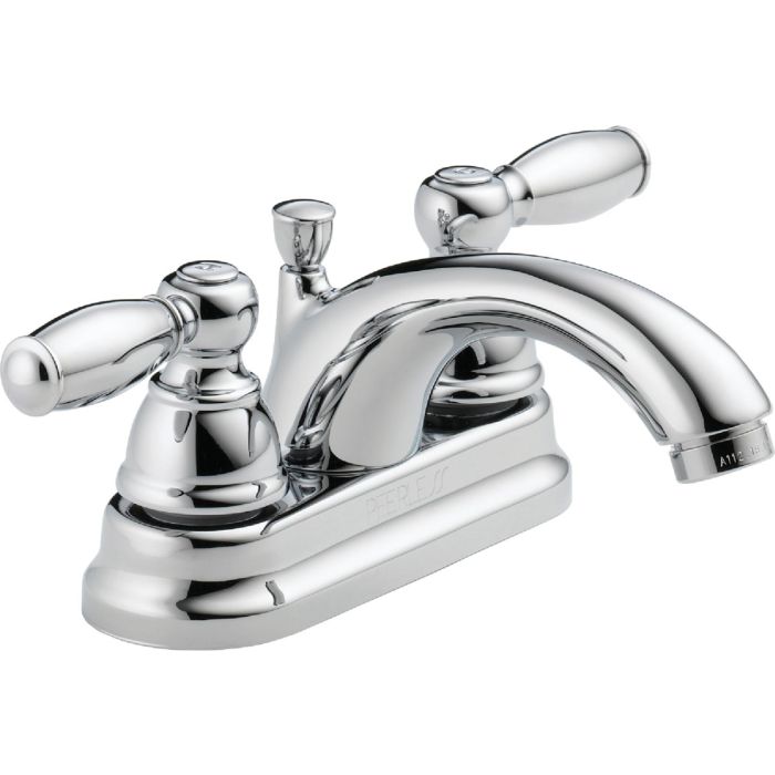 Peerless Claymore Chrome 2-Handle Lever 4 In. Centerset Bathroom Faucet with Pop-Up