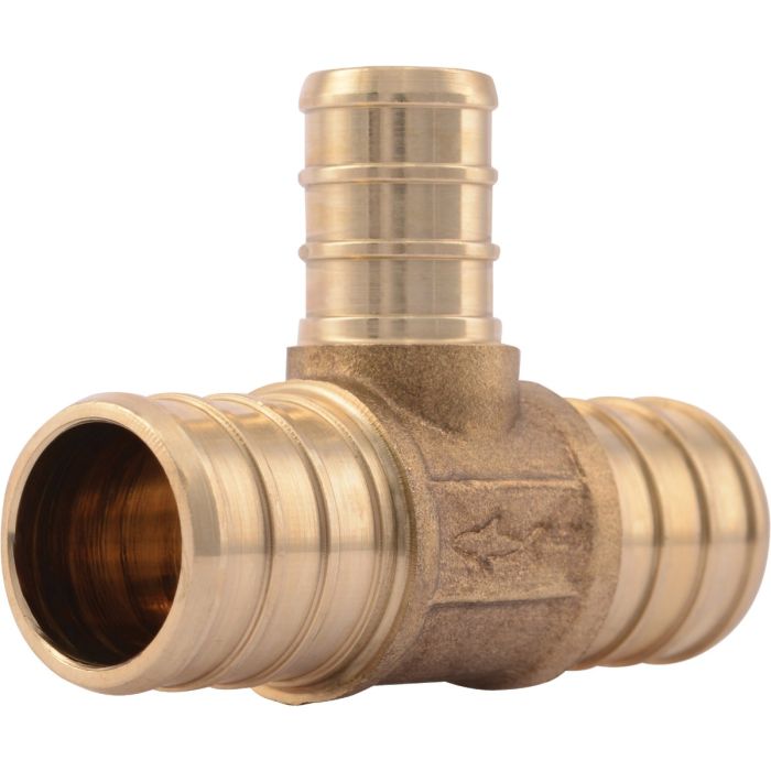 SharkBite 3/4 In. x 3/4 In. x 1/2 In. Barb Reducing Brass PEX Tee