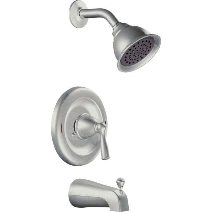 Moen Banbury Brushed Nickel 1-Handle Lever Tub and Shower Faucet