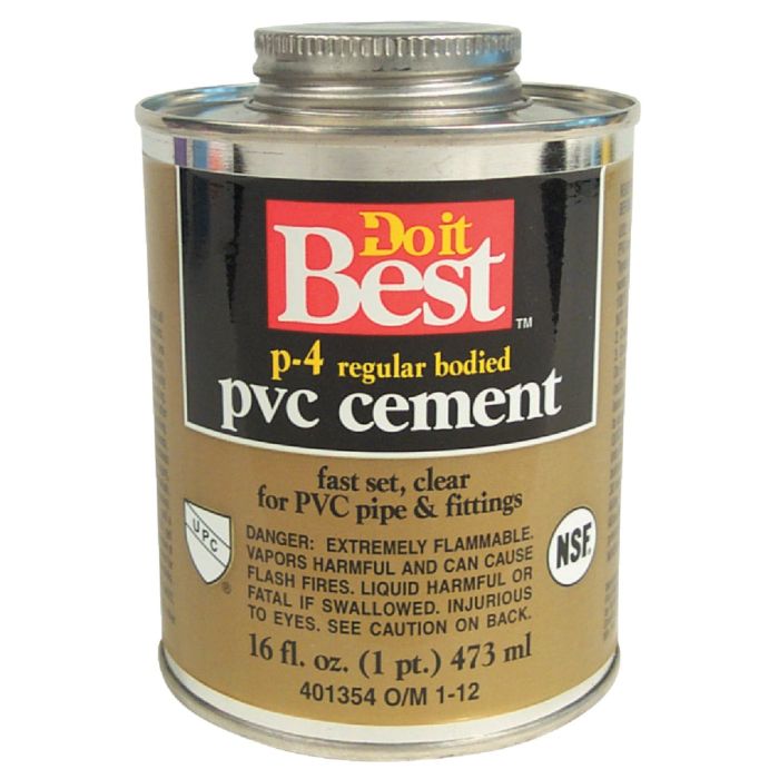 Do it Best 16 Oz. Regular Bodied Clear PVC Cement