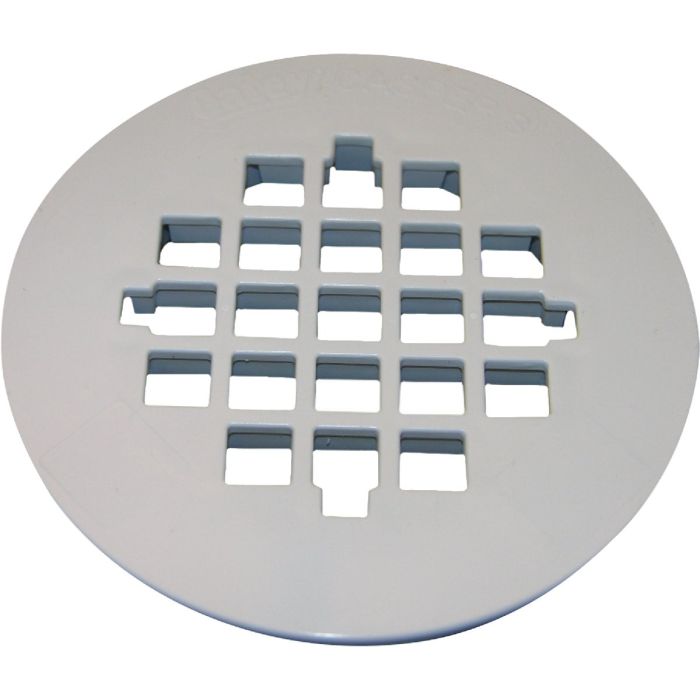 Lasco 3 In. White Plastic Snap-In Casper Style Shower Drain Strainer