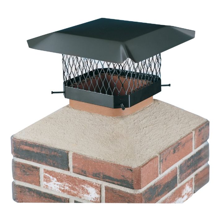 Shelter 9 In. x 9 In. Black Galvanized Steel Chimney Cap