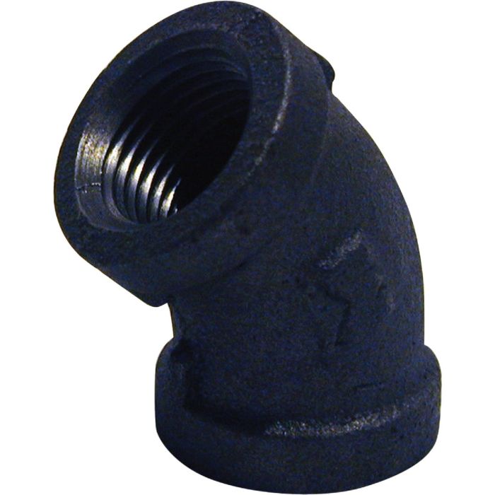 3/4" 45d Black Elbow