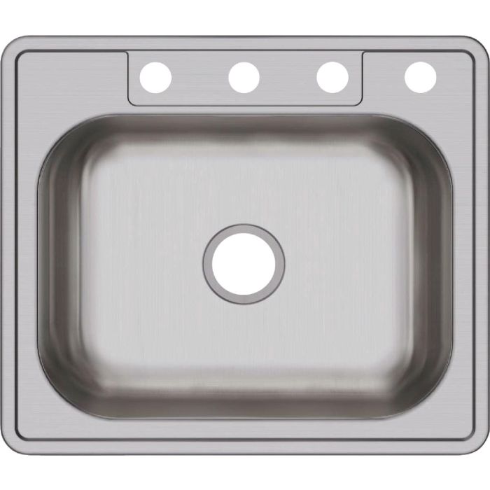 Elkay Dayton Single Bowl 25 In. x 21-1/4 In. x 6-9/16 In. Deep Stainless Steel Kitchen Sink