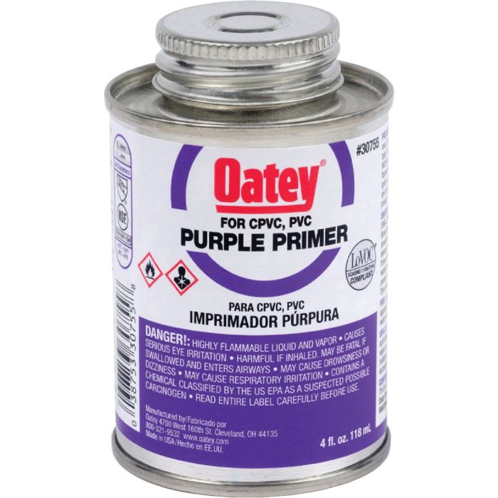 Oatey 4 Oz. Purple Pipe and Fitting Primer for PVC/CPVC