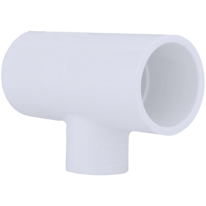 Charlotte Pipe 1 In. A x 1 In. B x 1/2 In. C Schedule 40 Pressure Reducing PVC Tee