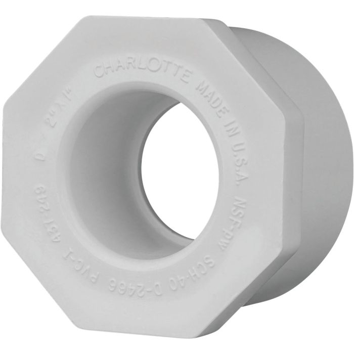 Charlotte Pipe 2 In. SPG x 1 In. Slip Schedule 40 PVC Bushing