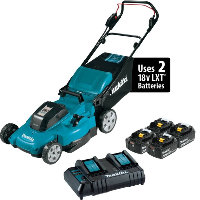 36V (18V X2) LXT® 21" Lawn Mower Kit, 4 ea. BL1840B battery, dual port charger (4.0Ah)