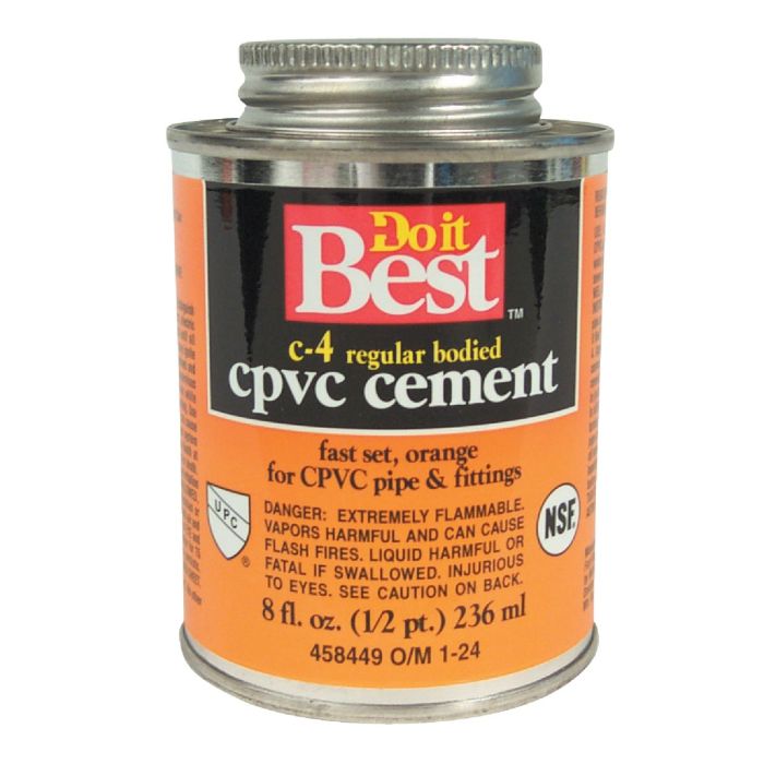 Do it Best 8 Oz. Regular Bodied Orange CPVC Cement