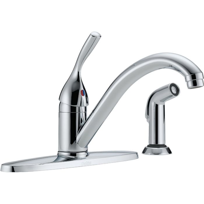 Delta Classic Series 1-Handle Lever Kitchen Faucet with Side Spray, Chrome