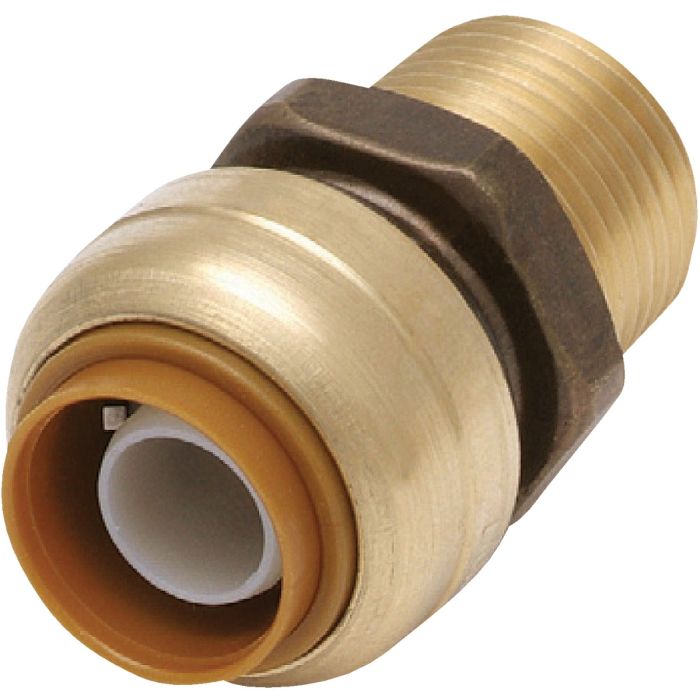 SharkBite 1/2 In. x 1/2 In. MNPT Straight Brass Push-to-Connect Male Adapter