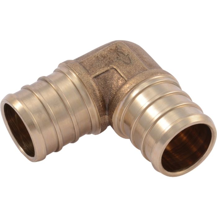 SharkBite 3/4 In. x 3/4 In. Barb 90 Deg. Brass PEX Elbow (1/4 Bend) (10-Pack)