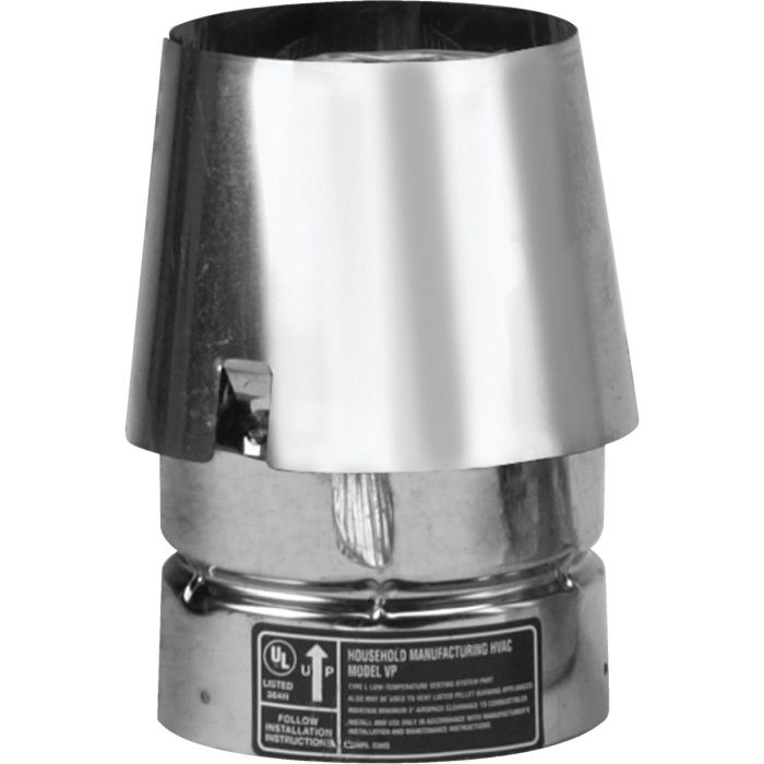 SELKIRK VP Pellet Pipe 3 In. x 5-3/4 In. Galvanized Stove Pipe Cap