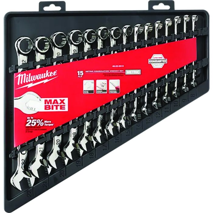 Image of Milwaukee 15pc Metric Combo Wrench Set