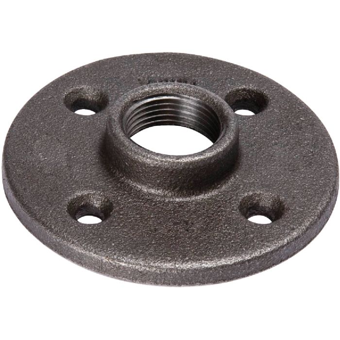 3/4" Black Flange