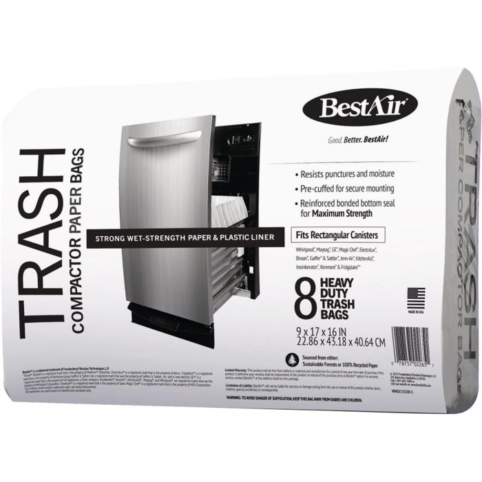 BestAir Heavy Duty Compactor Trash Bags (8-Count)