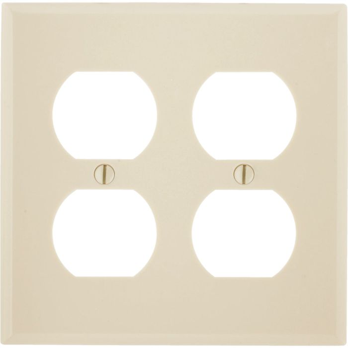 2 Gang Outlet Wallplate Ivory