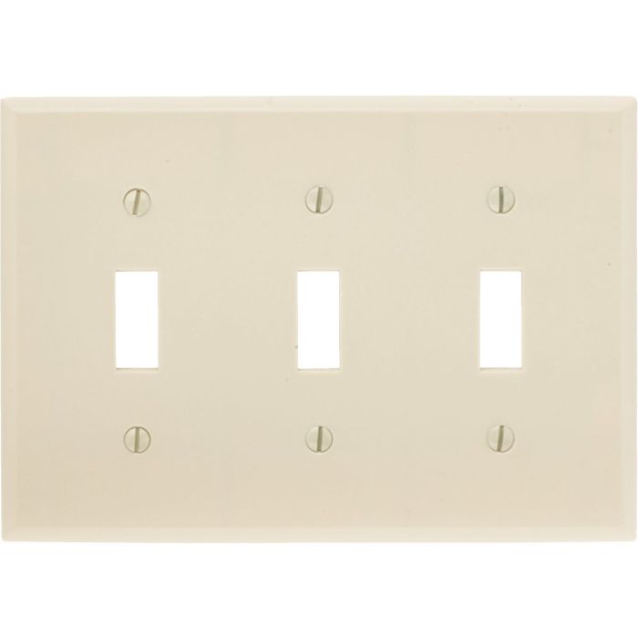 3 Gang Switch Wallplate Ivory