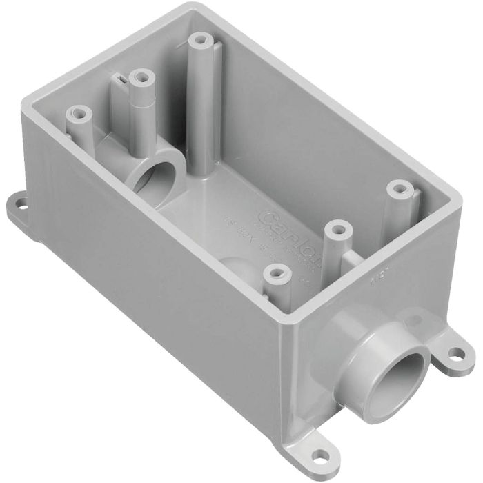 Carlon 1-Gang PVC Molded Rigid Non-Metallic Dead-End Termination Wall Box, 3/4 In. Outlet