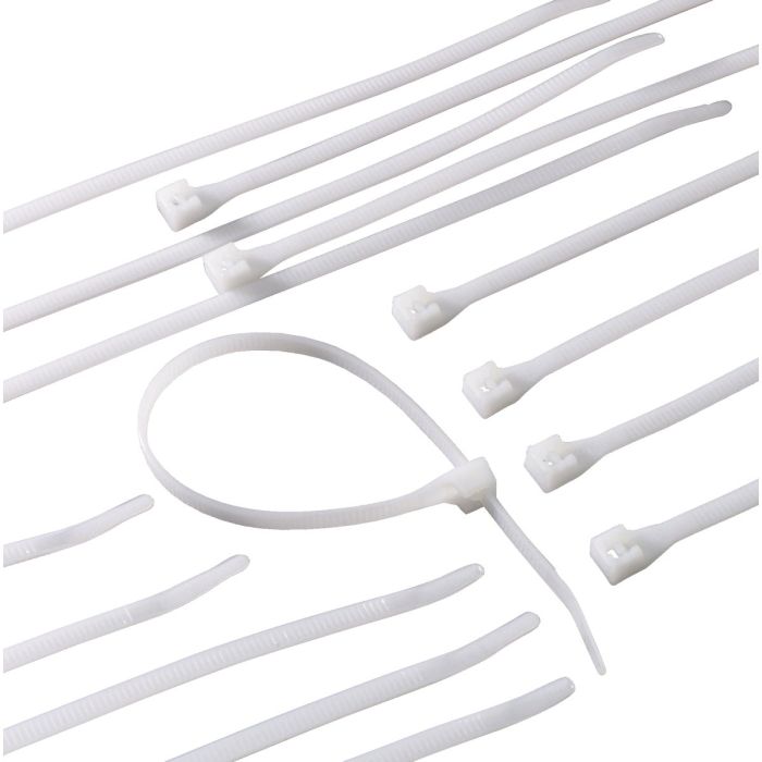 Gardner Bender DoubleLock 11 In. x 0.17 In. Natural Color Nylon Cable Tie (12-Pack)