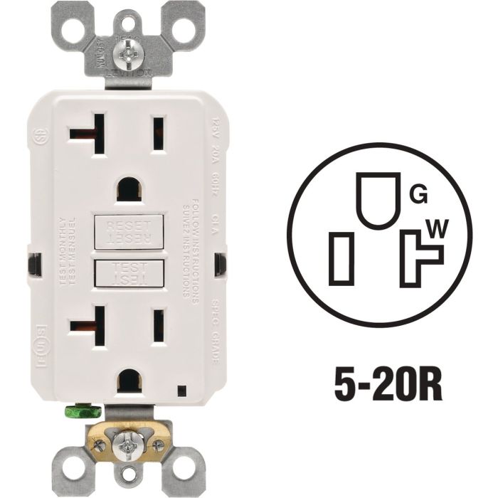 20a-125v Commercial Gra Gfci Wht