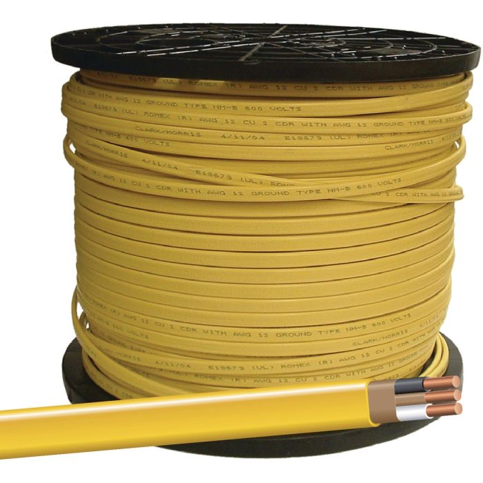 Romex 1000 Ft. 12/2 Solid Yellow NMW/G Electrical Wire