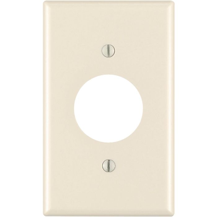 Leviton 1-Gang Smooth Plastic Single Outlet Wall Plate, Light Almond