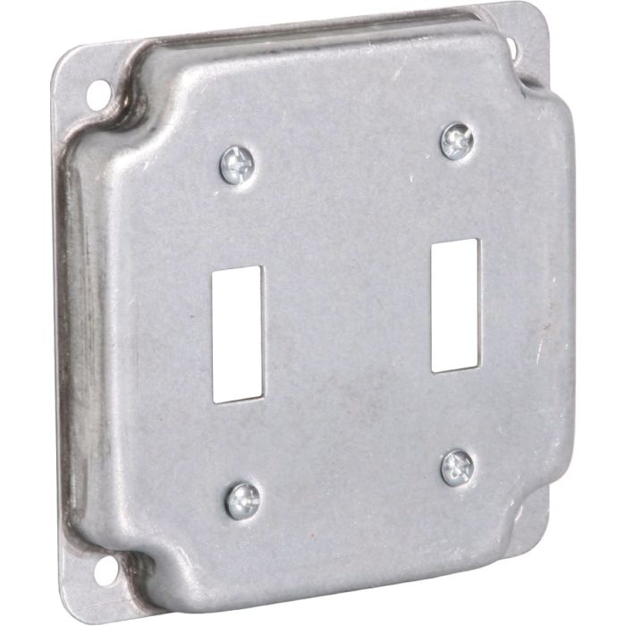 4" Sq 2-switch Box Cover