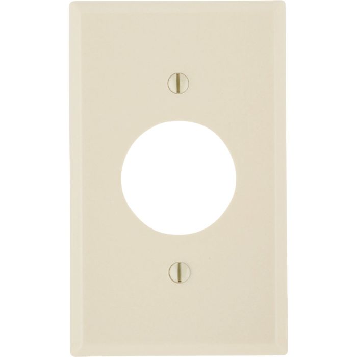 Leviton 1-Gang Smooth Plastic Single Outlet Wall Plate, Ivory