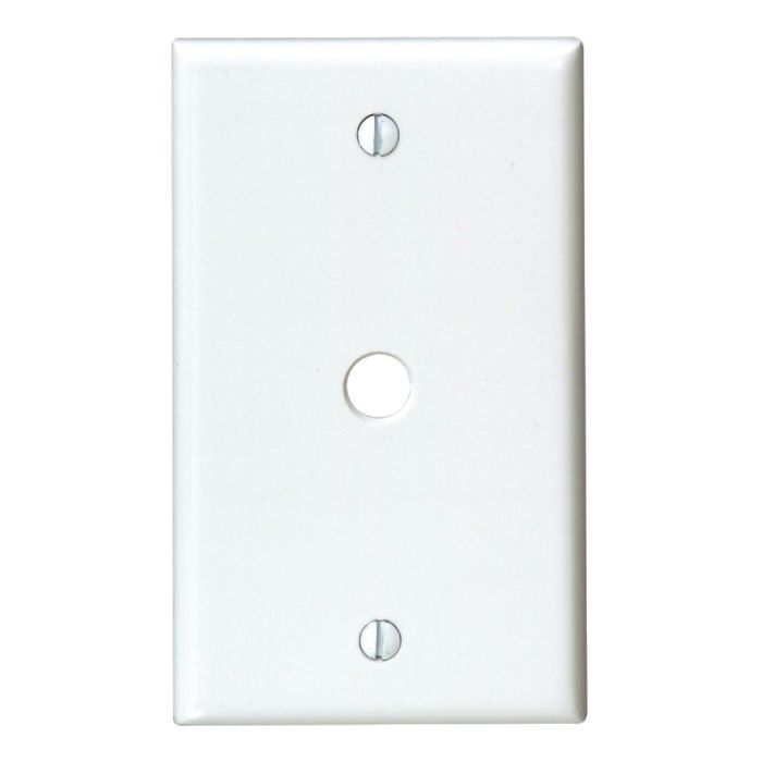 1 Gang Phone/Cable Wallplate Wht