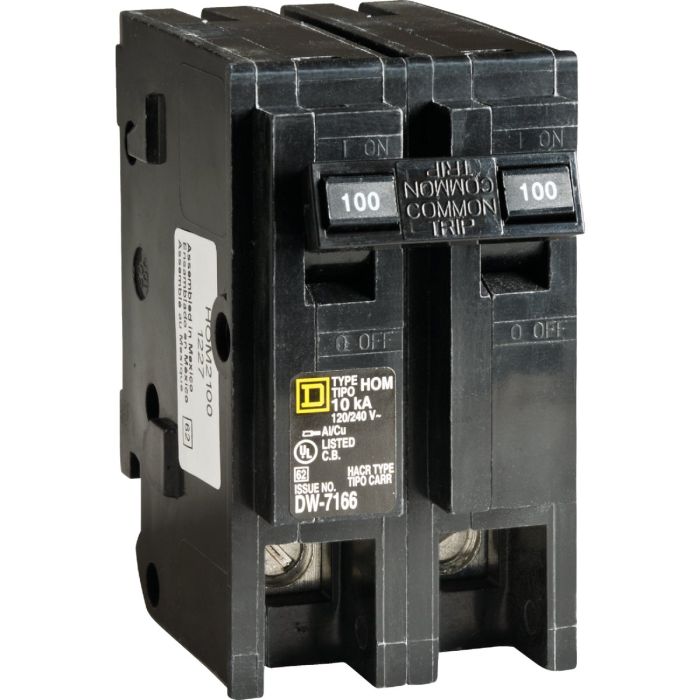 Square D Homeline 100A Double-Pole Standard Trip Main Breaker