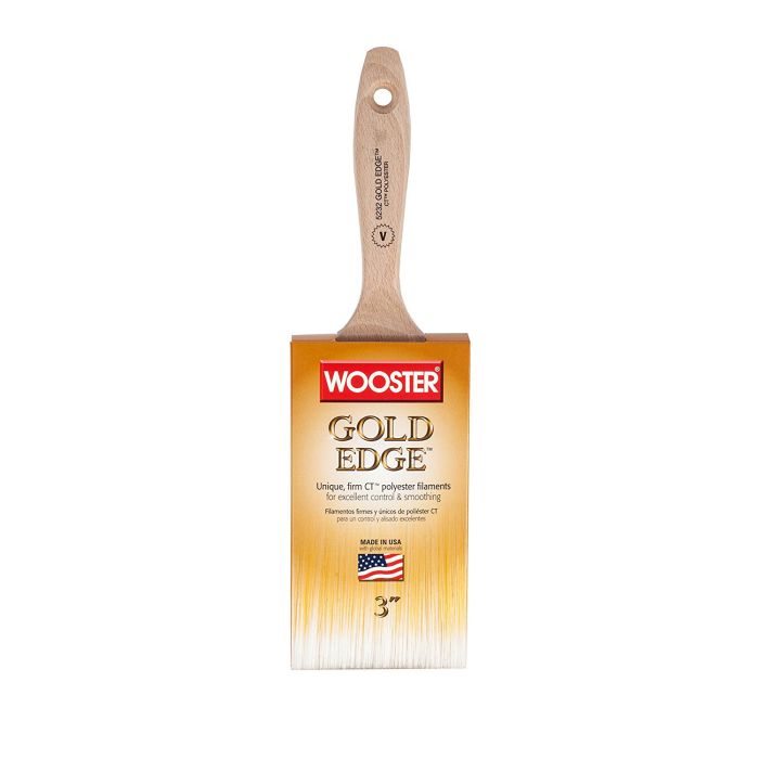 3" Wooster 5232 Gold Edge Varnish Flat Sash Paint Brush