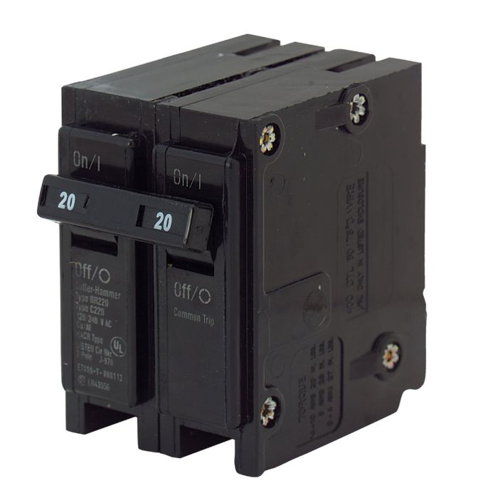 Eaton BR 20A Double-Pole Standard Trip Circuit Breaker