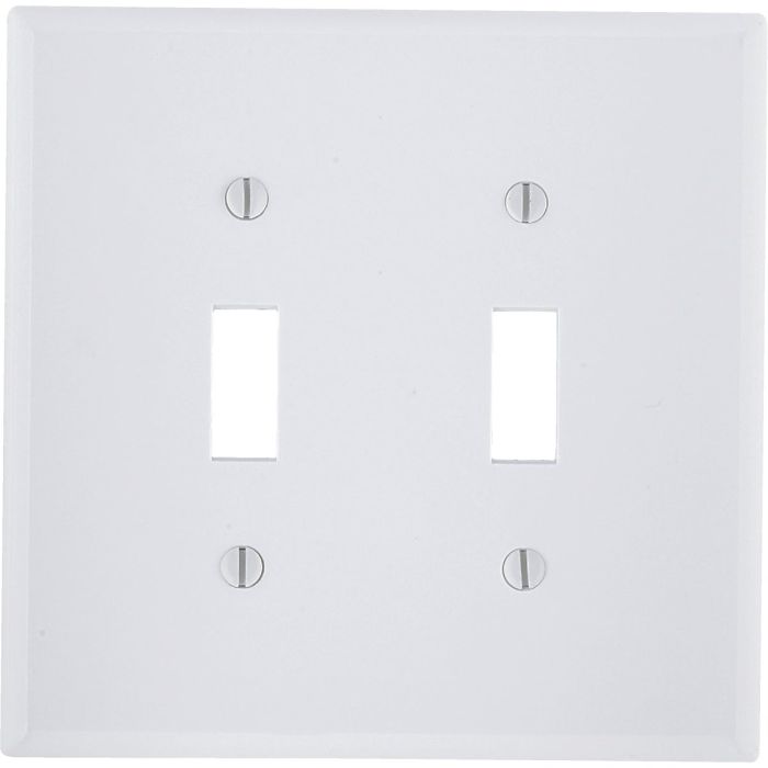 Wht 2-togl Wall Plate