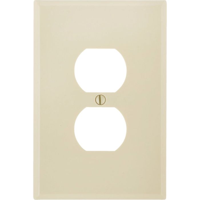 Leviton 1-Gang Smooth Plastic Oversized Outlet Wall Plate, Ivory