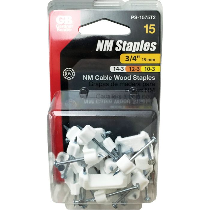 Gardner Bender 1/2 In. UV-Resistant Polyethylene White Coaxial Staple (15-Count)